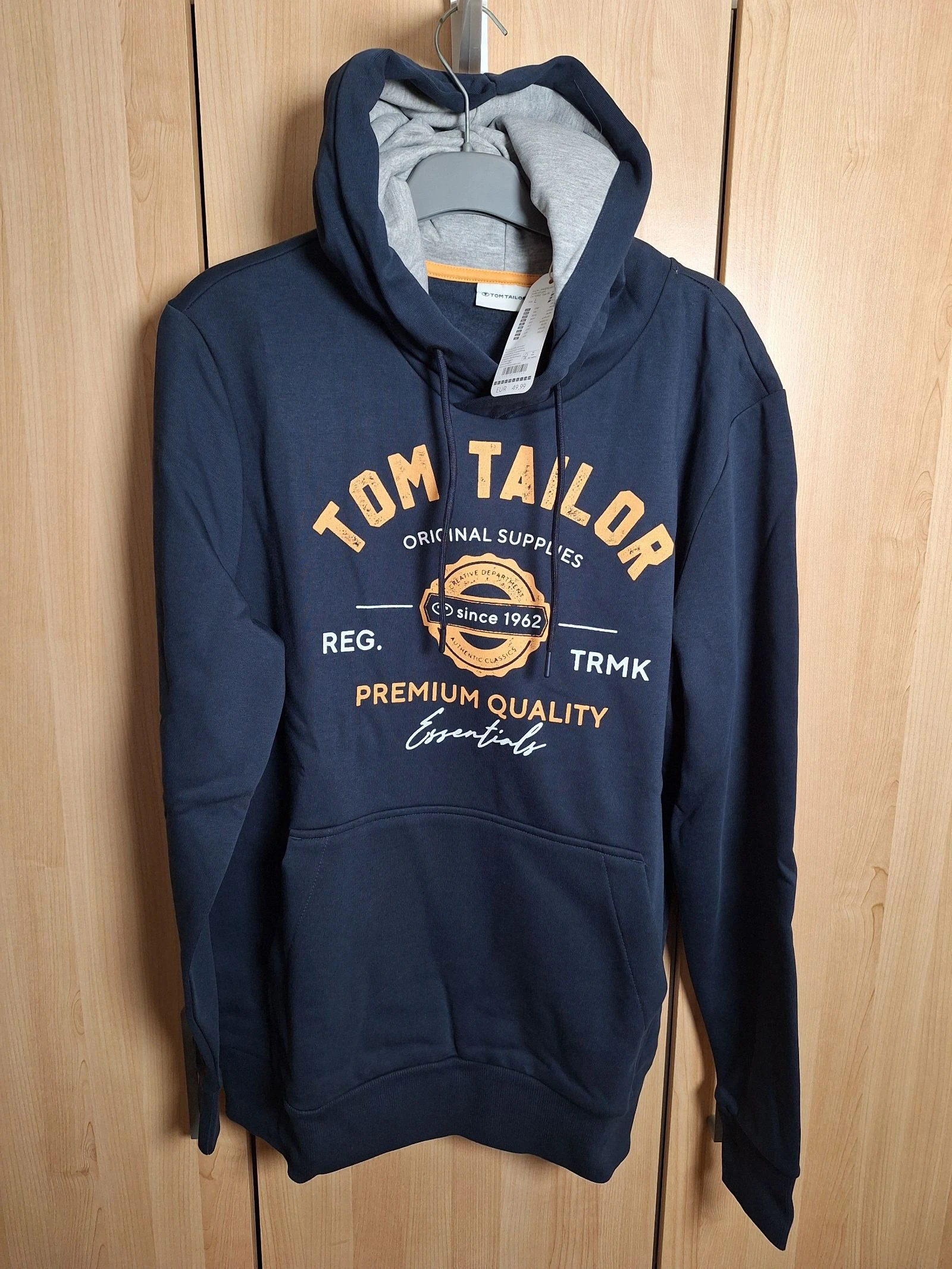 sweat a capuche tom tailor bleu marine taille l avec etiquette